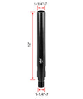 Rock Solid 12 Inch Extension Adapter For Diamond Core Drill Bits With 1 1 4 By 7 Thread showing a black steel extension rod.