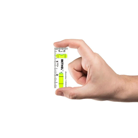 Compact Pocket Bubble Level Mini Spirit Level Acrylic With 90 Degree And 180 Degree Angles 2.95 Inch Portable Tool Imperial And Metric Scales Durable DIY Helper For Quick Horizontal Checks In Tight Spaces, hand-held