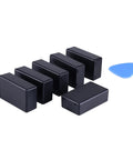 Hella Tough Electronic Junction Box 6 Pack Plastic Hobby Enclosure Premium Build Dustproof Circuit Project Case For Instruments And Diy Gear 72X42X23Mm stacked with a blue tool.