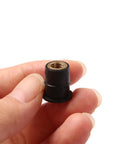 No Sweat 10 Pack M4 M5 M6 Rubber Well Nuts For Motorcycle Windshield Fairing And Boat Mounting Heavy Duty Neoprene Blind Fastener held in hand.