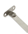 Close-up of 2 Piece Set Heavy Duty Stainless Steel Cabinet Door Lift Up Stay Hinge With Soft Close, featuring two mounting holes.