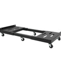 Rock Solid 2000 Lbs Moving Dolly With Six Brake Wheels, Telescoping Heavy Duty Furniture Mover on wheels, black steel construction.