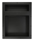 Double Recessed Shower Niche Shelf With Two Shelves 20 Inch High By 16 Inch Wide Black Tile Ready Built In Bathroom Organizer