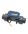 3 Inch Electronic LCD Display Flow Meter Turbine Flow Meter With NPN Output for Water in PVC Pipe Ideal for Farm and Garden Irrigation