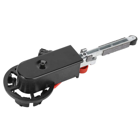 Heavy Duty Belt Grinder Sander For Woodworking Metal Polishing Multifunctional Durable Tool attachment with red adjustment knobs.