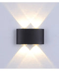 Wall Lights LED Wall Lamp Modern Sconce Lamp LED Wall Light Waterproof Stair Light (Colour Temperature: 4000 K Lampshade Colour: 12 W Black Wall Lamp) (12 W Black Wall Lamp Warm White) mounted on wall illuminating with soft light.