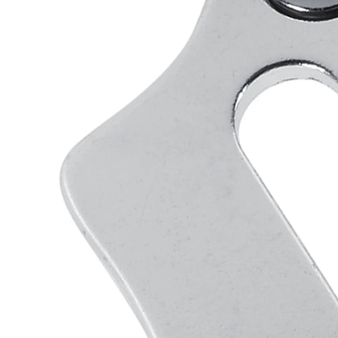 Close-up of Universal Aluminum Rear Derailleur Hanger for Mountain and Road Bikes showing durable CNC milled alloy edge