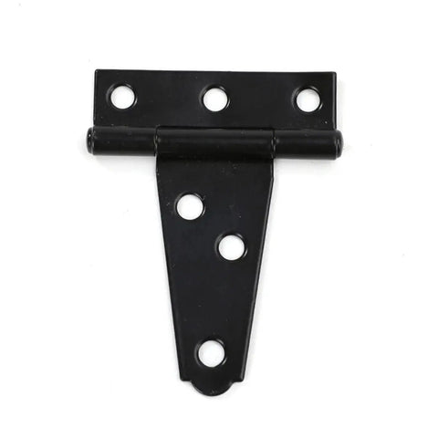 2 Inch Black T Hinges For Doors Gates Cabinets And Sheds Heavy Duty Beefy Metal Hardware 2 Pack Durable Steel Build Easy Install Indoor Outdoor Use Weatherproof