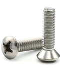 Oval Head Machine Screws 316 Stainless Steel 1/4-20 X 3/4 Inch Pack Of 100 For Saltwater Environments, Corrosion Resistant Fasteners.