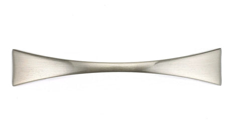 Clignancourt Collection 3 3/4-Inch Center-To-Center Brushed Nickel Traditional Cabinet And Drawer Pull Handle, front view
