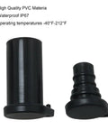 8-Piece Solar Weatherproof Silicone Dust And Waterproof Cap Connectors for PV panels MC4 inverters, IP67 rated housing.