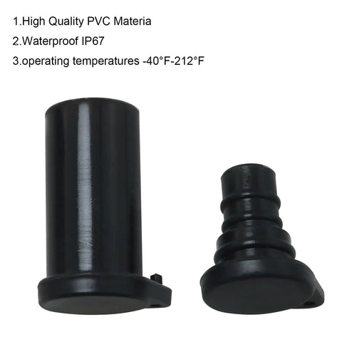 8-Piece Solar Weatherproof Silicone Dust And Waterproof Cap Connectors for PV panels MC4 inverters, IP67 rated housing.