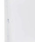 Close-up of the hinge of the 10 X 14 Inch White Steel Drywall Access Panel With Slick 145 Degree Swing Door.