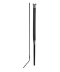 Premium Leather Dressage Whip With Fancy Stitch Handle In Black 43 Inch Length For Precision Riding Durable Pro Grade Craftsmanship