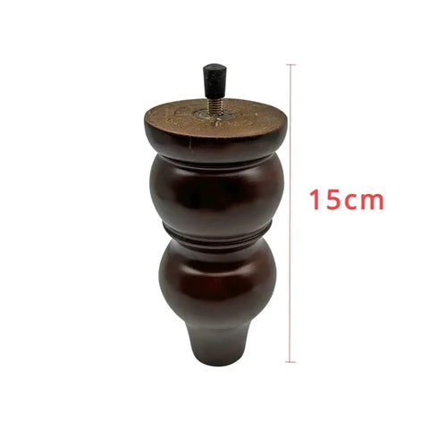 Set of Four 15cm Solid Wood Furniture Legs for Sofa Coffee Table TV Cabinet and Cabinets Replacement Feet Easy Install