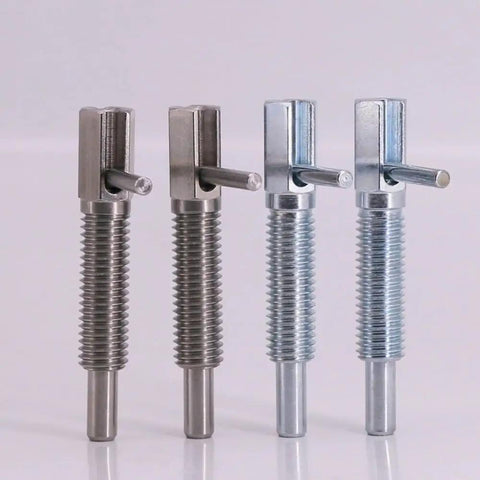 Heavy Duty Retractable Indexing Plunger Pin M10 Stainless Steel Spring Loaded Safety Latch Telescopic Locking System with L Handle.