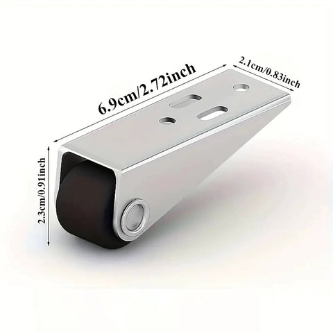 Bottom Rollers For Sliding Doors With Adjustable Anti Sag Wheels For A Smooth Quiet Glide And Extra Stability, No Fuss Hardware Kit