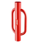Fence Post Driver And Pounder With Ergonomic Handles, 22Lb Heavy Duty Workhorse Carbon Steel Post Rammer, 4.11 Inch Inner Diameter For U Channel, Sign Poles, Wooden Posts, Red