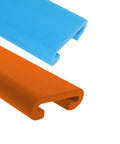 Two Piece Dragon Boat Seat Cushions For Paddling EVA Breathable Shockproof Paddle Seats Fishing Seat Pads in Blue and Orange close-up