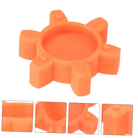 Flexible Rubber Jaw Coupling Insert Pad For CNC Machines, Shock Absorbing Center Cushion, Vibration Damping, orange rubber pad