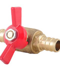 One Half Inch PEX Brass Ball Valve Two Pack With Red And Blue T Handle, DIY Friendly Shut Off PEX Barb Water Valve, CUPC Certified
