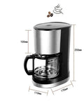 Fully Automatic Drip Glass Coffee Maker With Stainless Steel Insulation One Touch Brew Rotating Head For Easy Pour