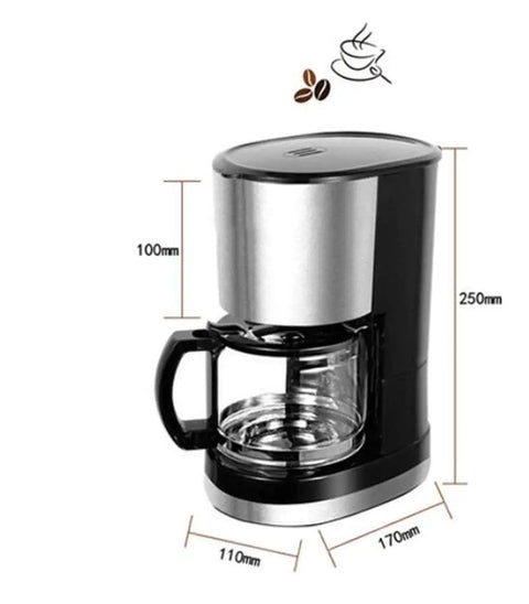 Fully Automatic Drip Glass Coffee Maker With Stainless Steel Insulation One Touch Brew Rotating Head For Easy Pour