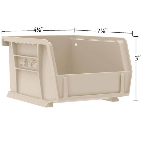 Blue Stackable Plastic Storage Bins 7x4x3 Inch, Space-Saving Organizer for Garage, Pantry, Craft Room, Holds Up to 10 Pounds