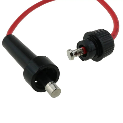 Dead Simple Heavy Duty 6 Circuit Inline Fuse Holder Box With Rock Solid Bakelite Block And Five Pack 6X30MM 1A Glass Fuse Set For Car Truck And Marine Wiring Mods - red wire connectors