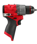 Straight Up Powerful Brushless Drill Driver Compatible With Milwaukee M12 12V Half Inch Cordless Power Tool Bare Unit in red and black.