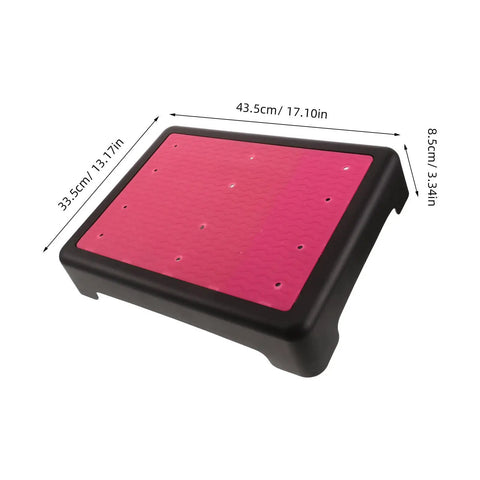 Non Slip Dog Training Platform For Agility And Obedience Practice Portable Indoor Outdoor Stand 17 By 13 Inch, pink with black base