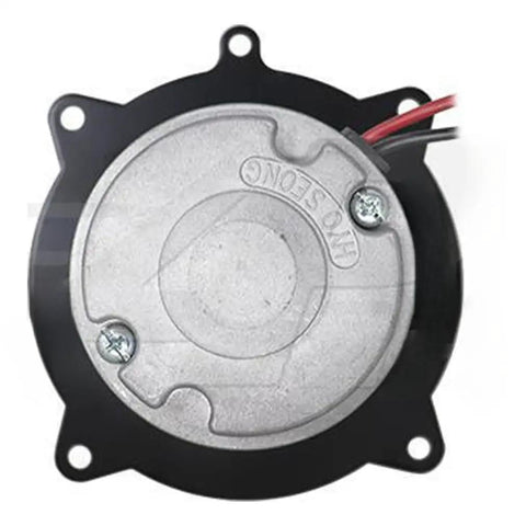 Back view of AC Blower Motor For Excavators Direct Fit Replacement AH235219 with heavy-duty metal casing and wiring connections.