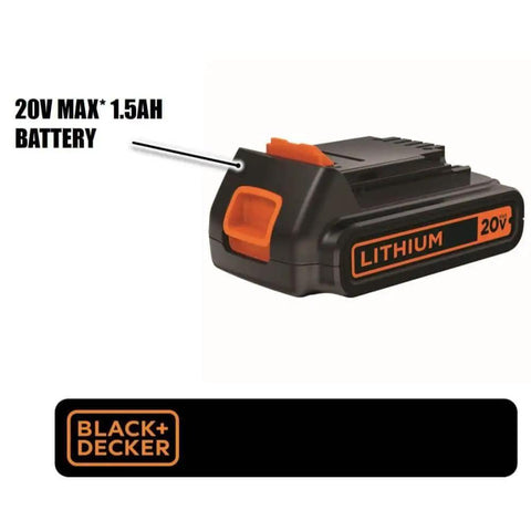 20V Max 15 Ah Lithium Ion Rechargeable Power Tool Battery Built Like A Brick For No Sweat DIY Fixes and Backyard Chore Runs with Reliable Extended Runtime Compatible with Favorite Cordless Tools Model Lbxr20, side view.