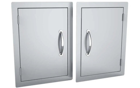 14x20 Stainless Steel Vertical Access Door For Outdoor Kitchens And BBQ Areas, Heavy Duty 304 Stainless, Left Or Right Swing, Magnetic Latches