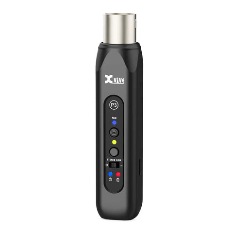 Front view of P3 Wireless XLR Bluetooth Receiver For Speakers, Audio Mixers, PA And DJ Systems With Rechargeable Battery