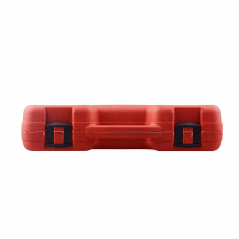 Red carrying case for Front Wheel Drive Bearing Removal Tool Set With Press Kit And Adapters For On Vehicle Bearing Replacement, closed view