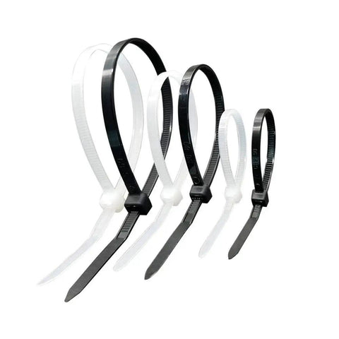 Heavy Duty Workhorse Zip Tie Kit Bundle 400 Pack Assorted Sizes 4 Inch 6 Inch 8 Inch Black And White Nylon Wire Ties For Home Office Garden