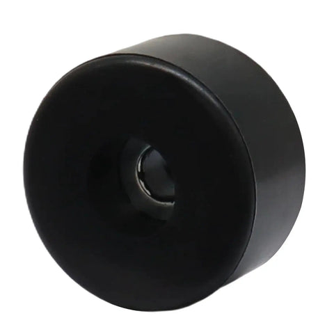 Close-up of single black rubber foot pad with washer from 8 Pack Heavy Duty Rubber Feet Pads With Washers For Anti Vibration Isolation Quiet Floor Protection For Air Compressors Generators Speakers And Furniture Black.