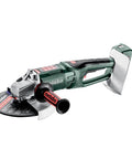 Pro Grade 18 Volt Cordless Angle Grinder With Brushless Motor And Quick Change Spindle for metal cutting, shown from side view.