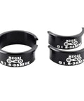 Aluminum Alloy Handlebar Shim 31.8mm to 35mm for MTB Road Bikes, set of three, black durable upgrade for smoother steering.