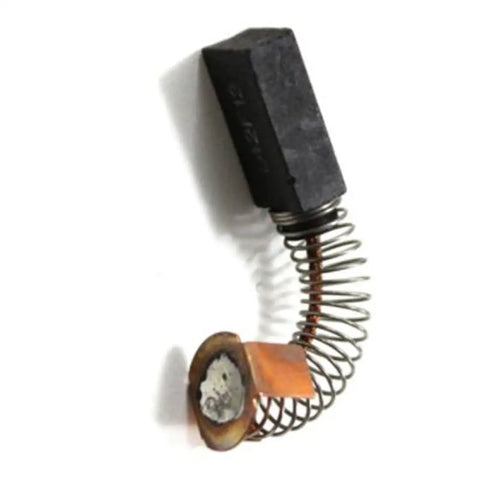 Heavy Duty Carbon Brush Replacement Kit For Porter Cable And Black And Decker Sanders N031635 close-up of carbon brush with spring.