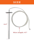 Plug And Play RTD Temperature Sensor Probe Replacement For DLX And Woodwind Pellet Grills, PG24-44 Compatible, Easy Install, OEM-Style Replacement Part, Durable Grill Temperature Probe For Consistent Grilling, 6.4 in probe with 47 in wire