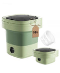 Game Changing Foldable Portable Mini Washing Machine With Sixteen Liter Capacity And Three Deep Wash Modes, compact design with lid and wash basket.