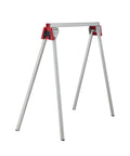Heavy Duty Metal Sawhorse With Folding Legs, 1,000 Lb Per Pair Load Capacity, Anti Slip Rubber Pads, Quick Setup For Cutting.
