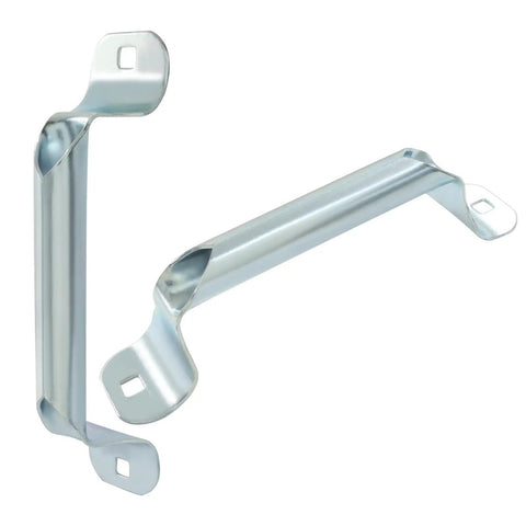Heavy Duty Iron Garage Door Lift Handles 2 Pack Silver Corrosion Resistant Rolled Grip solid iron construction for garage use.
