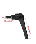 Heavy Duty Quick Release Toggle Knob Featuring A Smooth Push Button Lock And Rock Solid M6 Threaded Stud For Workshop Clamping Projects And Tool Grabbers Matte Black, side view.