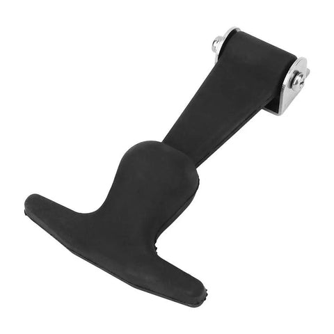 Flexible Rubber Hood Catch With T Handle Draw Latch System for tool cabinets and engine bays, built with tough elastomer and stainless steel bracket