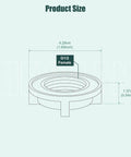 Heavy Duty Four Pack Faucet Lock Nuts For Under Sink Plumbing And Fixture Setup One Half Inch Female Thread Coupling size diagram with dimensions.