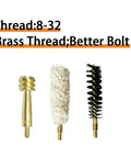 50 Cal Bore Mop Kit With Nylon Bore Brush And Brass Jag, 8-32 Brass Thread, Round Head, Safe For Your Rifle Bore, Gun Cleaning Set