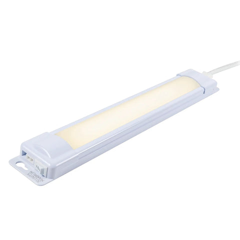 Premium Linkable LED Under Cabinet Light 12 Inch 415 Lumens 3000K Warm White No Fuss No Brainer Install Kit, cable attached
